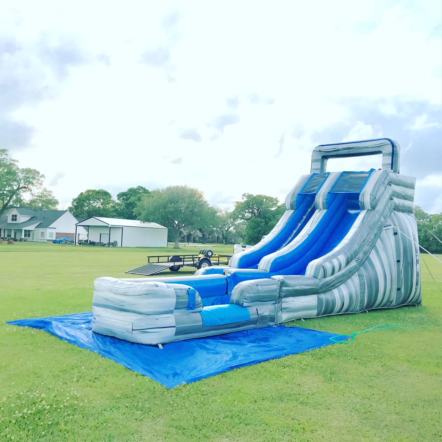 16 ft Marble Splash Water Slide Orbit Moonwalks and Party Rentals LLC